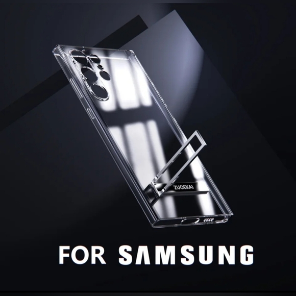 For Samsung Galaxy S24 Ultra Transparent Case with Bracket Standing Transverse - Picture 1 of 5